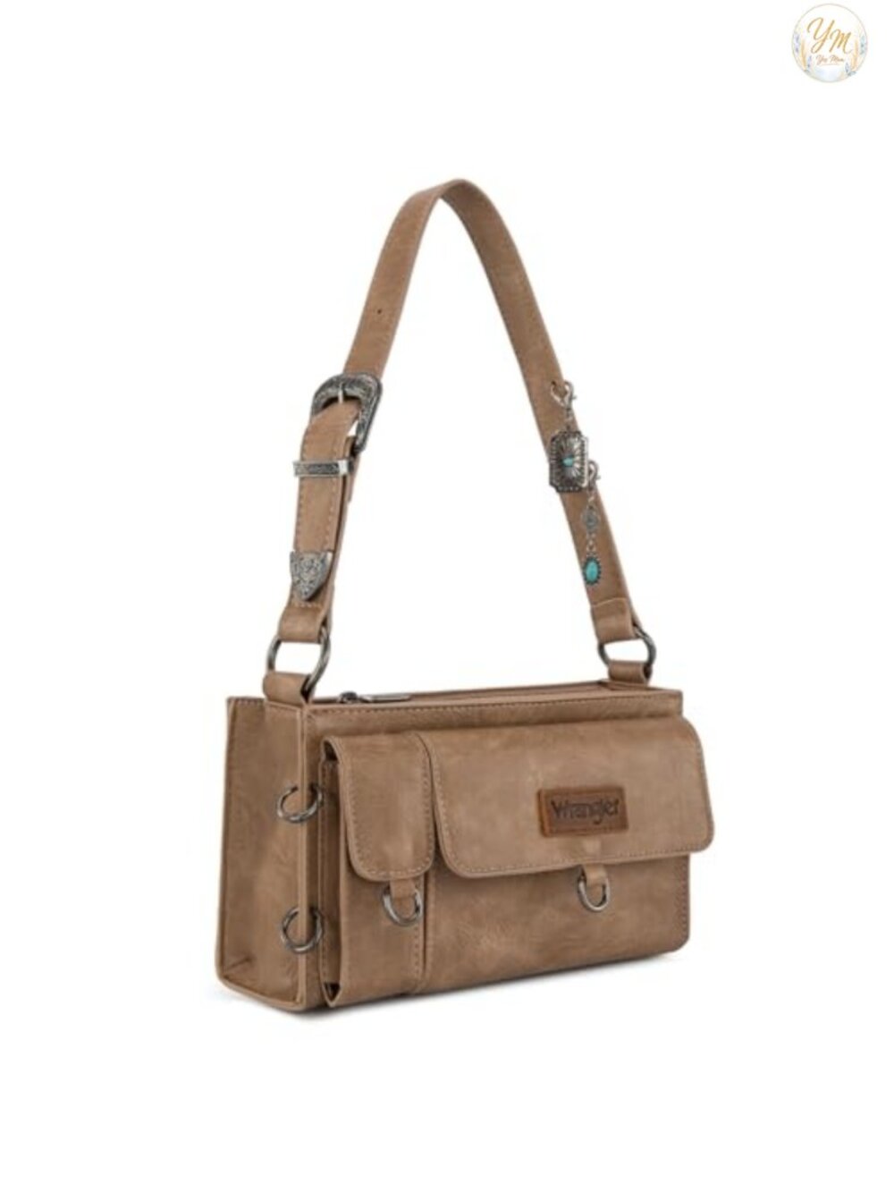 Wrangler Y2K Mini Shoulder Bag for Women Western Detachable Charms Hobo Purse